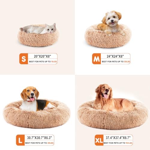 NEWBULIG 30.7x30.7 Inch Donut Dog Bed - Image 5