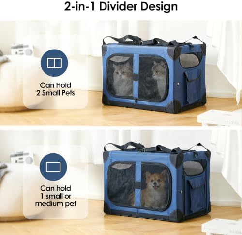Extra Large 2-Cat Foldable Pet Travel Carrier - Image 3