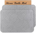 2 Pack Stone Bath Mat Diatomaceous Earth Shower Mat Non-Slip Super Absorbent by HUMIGAHOME
