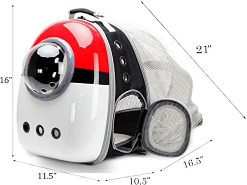 Back Expandable Cat Backpack Carrier, Fit up to 12 lbs, Hard Shell Bubble Dome - Image 4