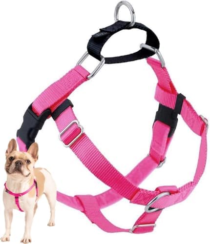 2 Hounds Design Freedom No Pull Dog Harness, 5/8 inch XS, Hot Pink by 2HoundsDesign