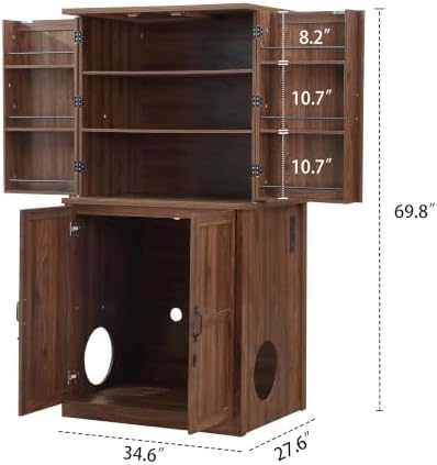 Forest Gravity Extra Large Tall Litter Box Cabinet - Image 4