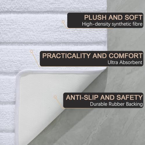 AROGAN Luxury Bathroom Rugs 24x17 Inch，Thick Soft Bath Rug Non Slip - Image 7