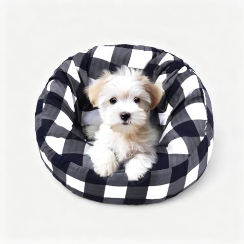 Round Dog Bed Cover Washable Elastic Edged 30×9.8 Inch - Image 2