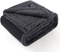 Luciphia Waterproof Bed Blanket Washable, Soft Sherpa Fleece Puppy Reversible by luciphia