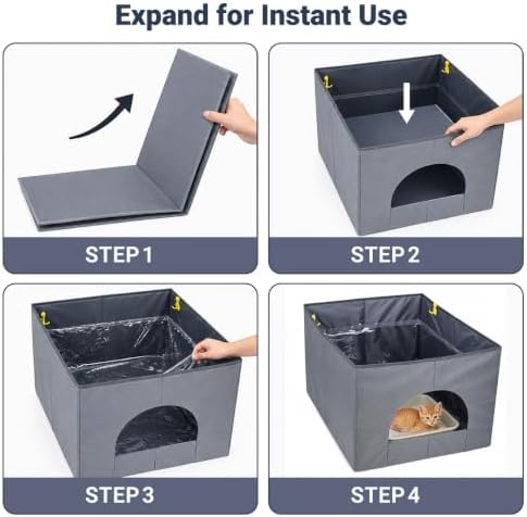 Cat Litter Box Enclosure, Waterproof Splash Guard - Image 5