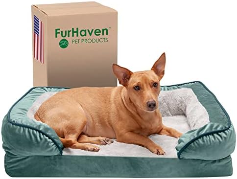 Furhaven Orthopedic Dog Bed for Medium/Small Dogs w/ Removable Bolsters & by FurHaven