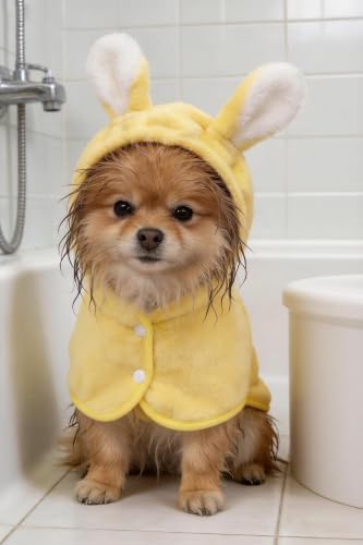 Pet Bathrobe for Dog Cat Absorbent Quick Drying Hooded Bath Towel - Image 3
