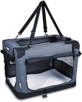 JESPET 3 Door Soft Dog Crates Kennel, Collapsible Travel Pet Carrier by JESPET