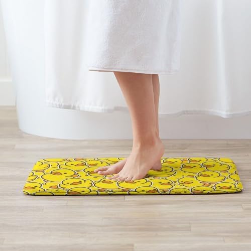 Cute Rubber Ducks Bath Mat Non-Slip Soft Microfiber Bathroom Rugs Washable - Image 2