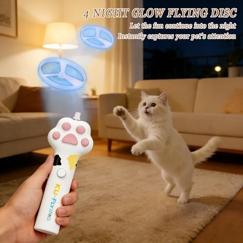 Cat Toy Disc Launcher, Rechargeable Interactive Cat Fetch Toy - Image 4