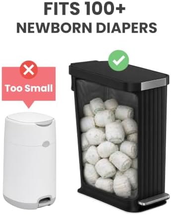 Patented 13 Gallon STEP Diaper Pail – Fits Kitchen Bags, Odor Filter Baby Trash - Image 6