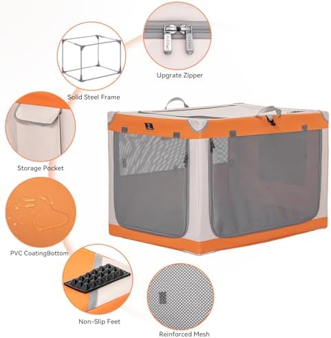 36" Collapsible Dog Crate for Large Dogs - Image 3