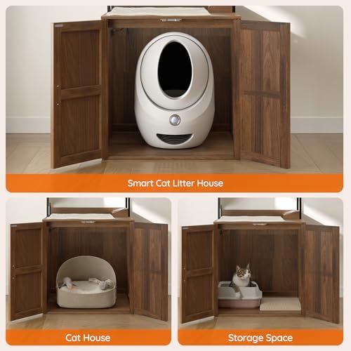 HOOBRO Cat Automatic Litter Box Enclosure Furniture, 30.5" L x 26.8" W x 61" H - Image 4