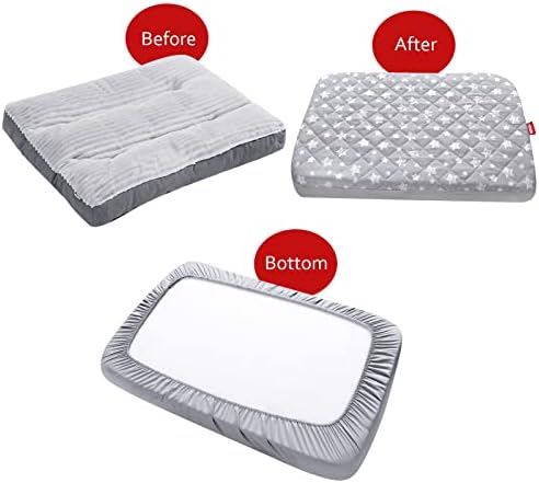 Waterproof Dog Bed Covers Replacement Lovely Grey Star Print, 15x20 Inches - Image 4