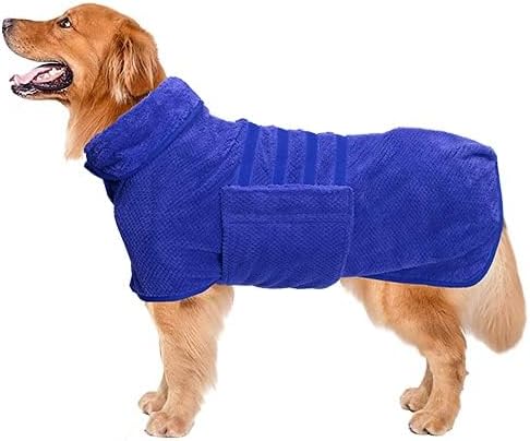 Geyecete Pineapple Grid Fast Drying Super Absorbent Dog Cat Bath Robe Towel - Image 2