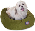 Majestic Pet 24 Inch Micro Velvet Calming Dog Bed Washable – Cozy Soft Round by MajesticPet