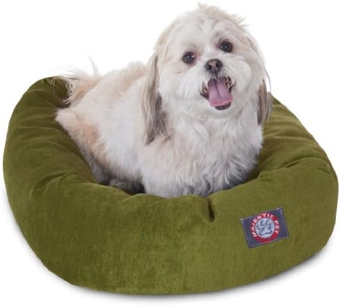 Majestic Pet 24 Inch Micro Velvet Calming Dog Bed Washable – Cozy Soft Round by MajesticPet