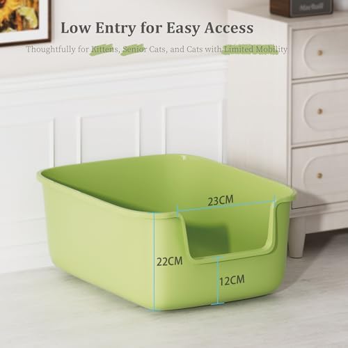 Vealind Large Cat Litter Box High Sided Entry Cat Litter Pan 50 x 40 x 22 CM - Image 2