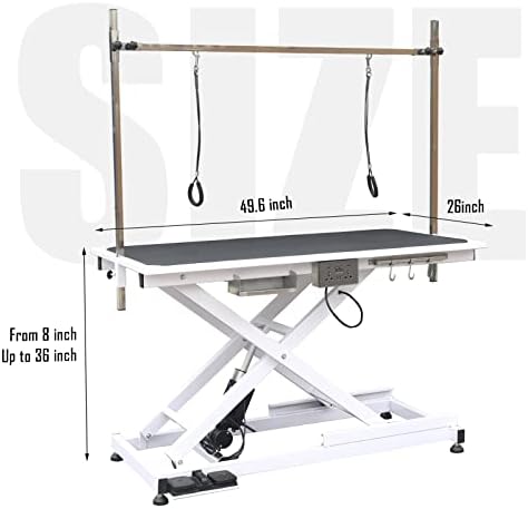 49.6” Professional Pet Grooming Table, Modern Style, Adjustable Height - Image 3
