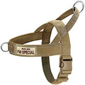 No Pull Dog Harness Brown for Small Medium Large Sized Dog, Reflective Escape by QIFBYFB