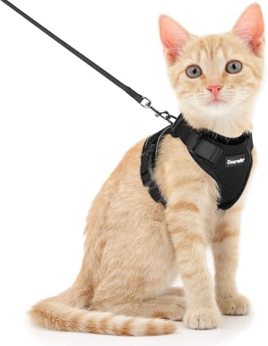 Dooradar Cat Harness and Leash Set, Adjustable and Escape Proof by Dooradar