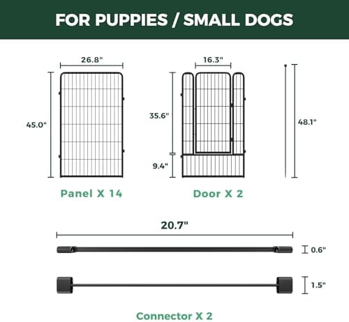 FXW Rollick Dog Playpen with Divider Connectors, 16 Panels - Image 6