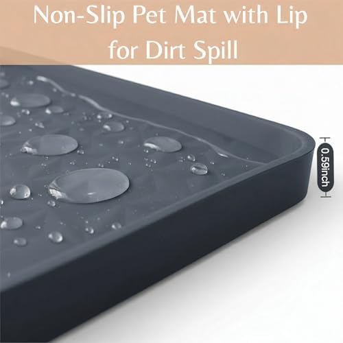 Cat Litter Mat 51" x 25.6" XL Silicone Litter Box Mat, Waterproof Non-Slip - Image 4