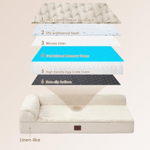 EHEYCIGA Memory Foam Dog Bed Large Size Dogs, Orthopedic Dog Bed Large - Image 5