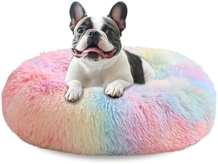 JOLLYVOGUE Calming Dog Bed Medium Size Dog, Anti-Anxiety Donut Medium Pet Bed by JOLLYVOGUE