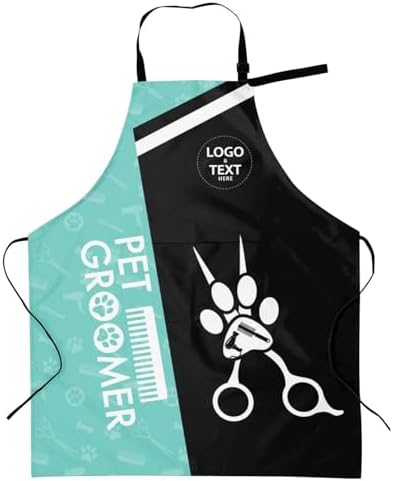 Custom Dog Grooming Apron, Personalized Logo Pet Groomer Apron Smocks - Image 5