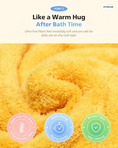 PETHROOM Ultra Absorbent Pet Towel | Quick-Drying, Soft Microfiber Dog & Cat - Image 5