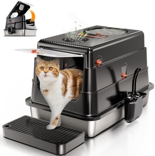 Stainless Steel Cat Litter Box by Eosarcu