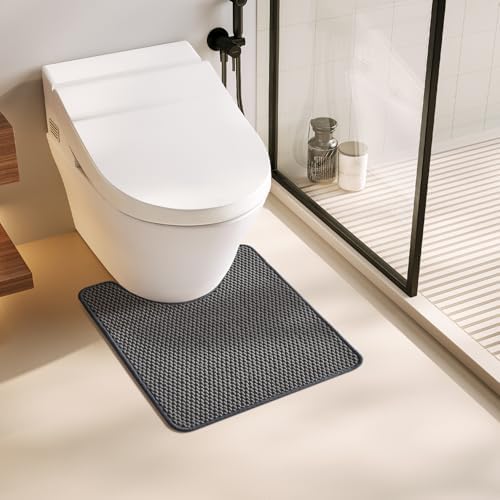TYUU Toilet Rug, Thin Toilet Rugs U Shaped Washable Non Slip Absorbent Quick by TYUU