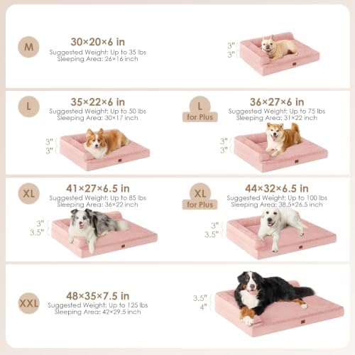 EHEYCIGA Orthopedic Dog Bed Medium Size Dogs, Memory Foam Dog Bed - Image 2