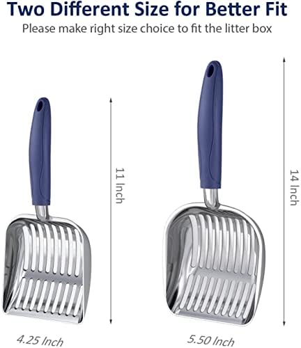 WePet Cat Litter Scoop, Aluminum Alloy Sifter, Kitty Metal Scooper, Deep Shovel - Image 4