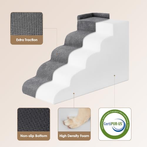 EHEYCIGA 5-Step Curved Dog Stairs - Image 3