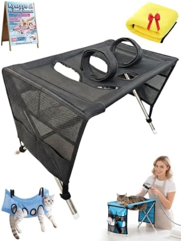 Dog Grooming Table 2-in-1 Foldable Pet Grooming Bed Pet Bathing Station by Unknown