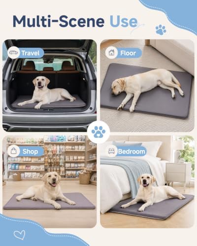 XL Large Dog Crate Pad Mat, Waterproof Wipeable Pad, Graphite Grey - Image 6