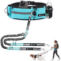 Waist Leash for Double Dog Walking 2 Medium and Large Dogs; Shock-Absorbing by BONDESIR