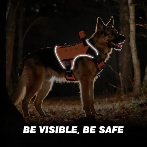 WINGOIN Orange Tactical Dog Harness - Image 5