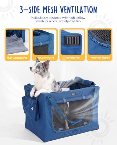 CANINE CANYON 30 Inch Collapsible Soft Dog Crate, Portable Travel Kennel - Image 6