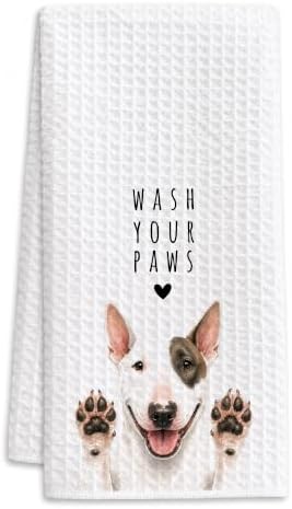 Bullie Kitchen Towel, Hand Towel, Bull Terrier Gifts by Buildinest