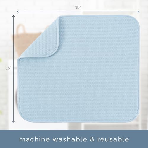 S&T INC. Dish Drying Mat, Sky Blue - Image 6