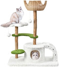 Easyego Modern Cat Tree, 45.6" Aesthetic Wood Cat Tree Tower by Easyego