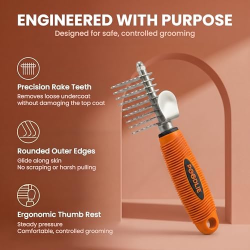 Poodle Dematting Fur Rake Comb Brush - Image 7