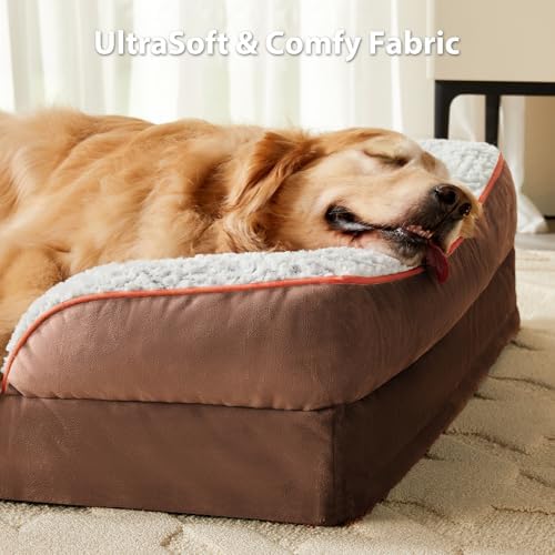 LEXTRO Orthopedic Dog Bed for Medium Dogs, Comfy Sleeping Dog Sofa Bed - Image 3