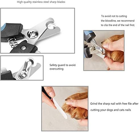 Pet Nail Clippers and Trimmers Set Safety Guard to Avoid Over Cutting Razor - Image 5