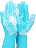 Pet Grooming Gloves, Heat Resistant Silicone Gloves，Silicone Hair Removal Mitt by Unknown
