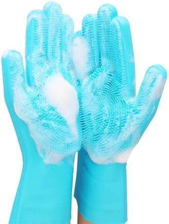 Pet Grooming Gloves, Heat Resistant Silicone Gloves，Silicone Hair Removal Mitt by Unknown